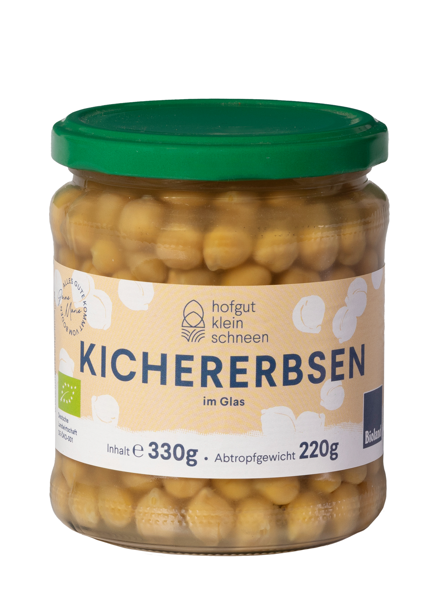 Kichererbsen im Glas