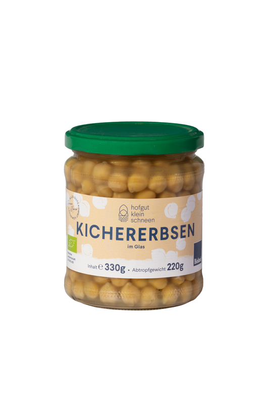 Kichererbsen im Glas